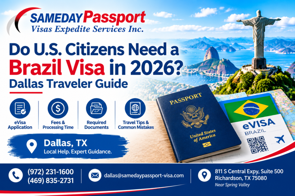 Brazil Visa Dallas TX - U.S. Citizen eVisa Guide 2026