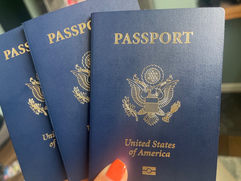 U.S. passport with a 2 x 2 inch photo taken at the Sameday Passport & Visa Los Angeles office
